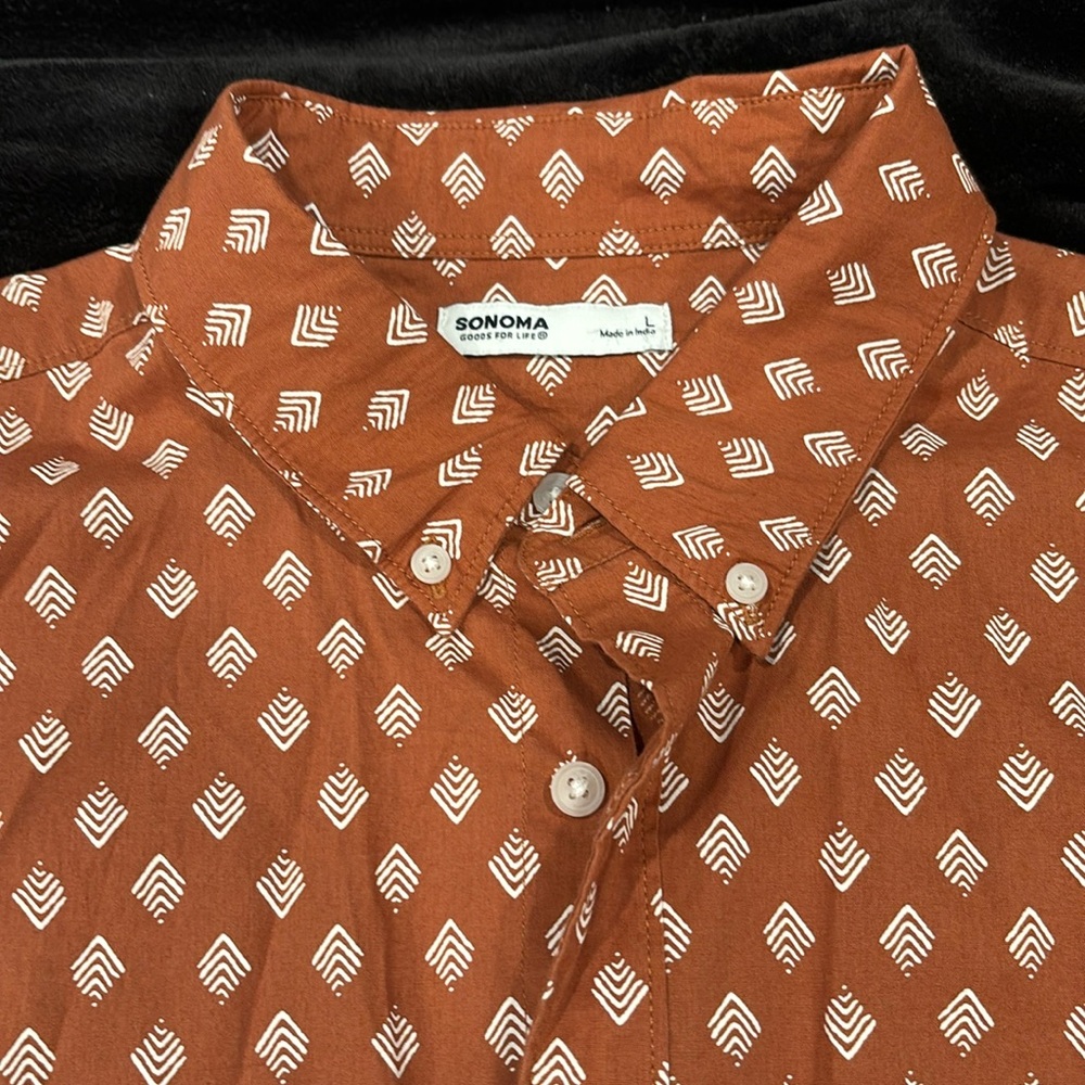 Men’s Sonoma short sleeve button down t shirt size large - Picture 2 of 4